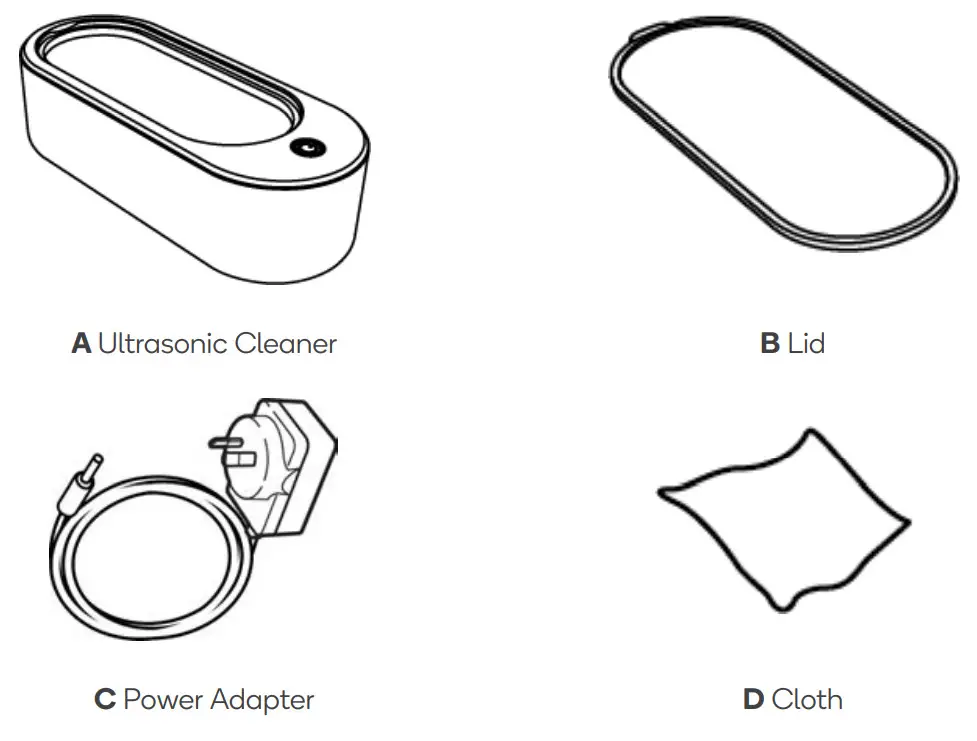 kogan KACLUSJW42T Portable Ultrasonic Jewellery and Glasses Cleaner - Figure 1