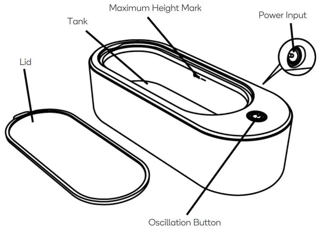 kogan KACLUSJW42T Portable Ultrasonic Jewellery and Glasses Cleaner - Figure 2