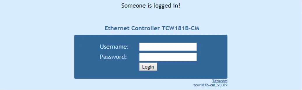 TERACOM TCW181B CM Ethernet Digital IO Module - appears