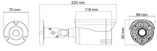 FIG 3 Camera dimensions