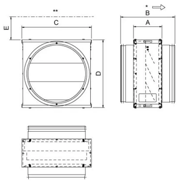 Puravent 1624 VKK 125 Back Draft Damper - Fig