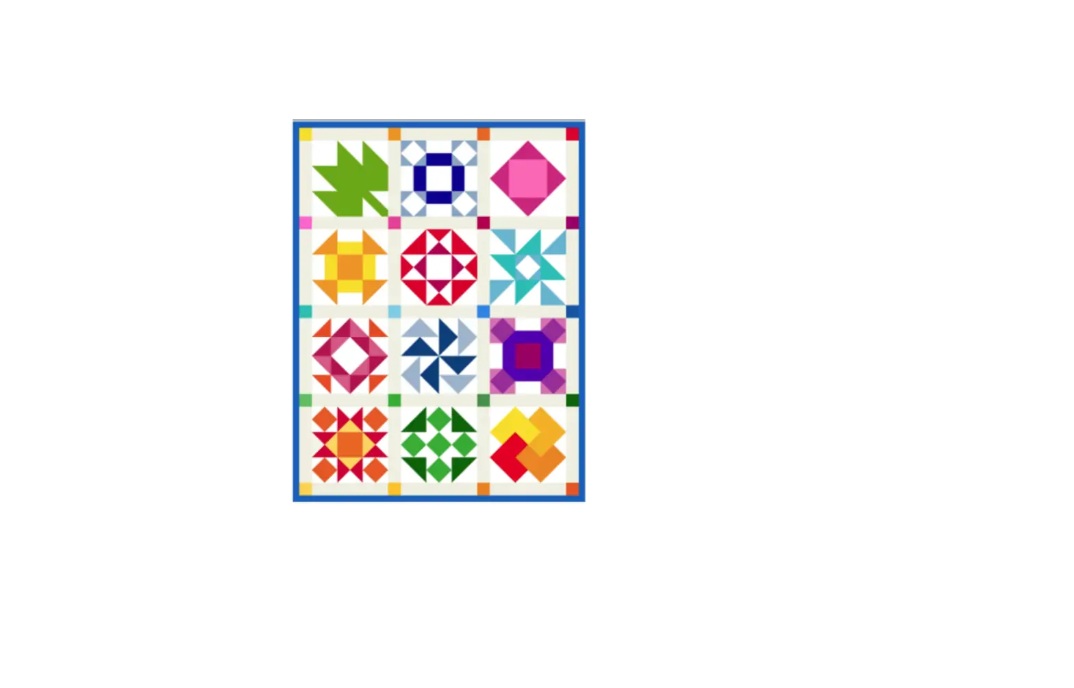 Janome 2021 Rainbow Quilt Bom Instruction Manual