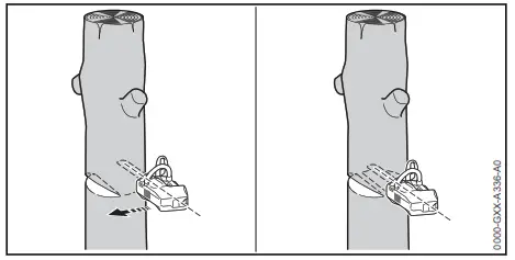 STIHL MSA 161 T Handle Battery Chainsaw - Making the felling cut