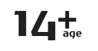 14+ age logo