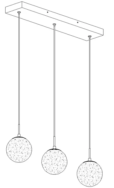 ZEVNI A04413 3 Light Gold Modern Contemporary Chandelier-