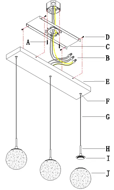 ZEVNI A04413 3 Light Gold Modern Contemporary Chandelier-fig2