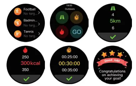 anko 43243921 Round Smart Watch Instruction Manual - Main Functions