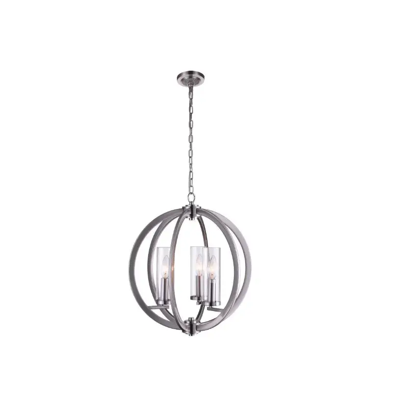 Cwi Lighting 9951p16 3 Light Chandelier With Satin Nickel Finish Instruction Manual