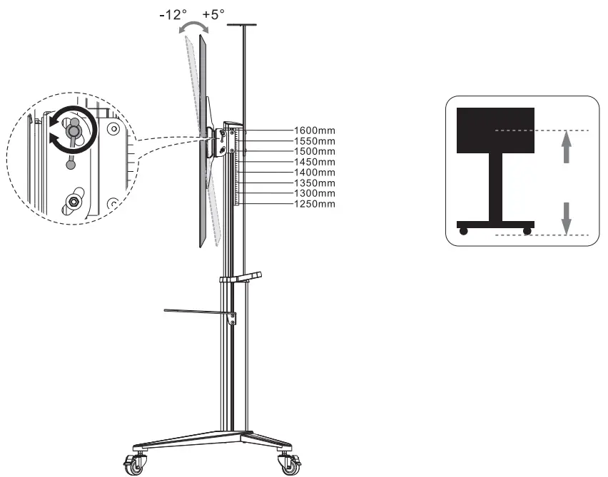 HAGOR 8207 BrackIT Stand Single - Adjustment