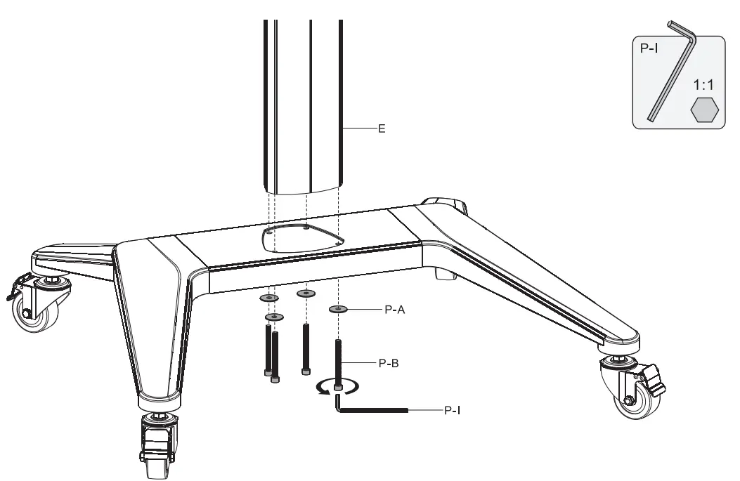 HAGOR 8207 BrackIT Stand Single - columns