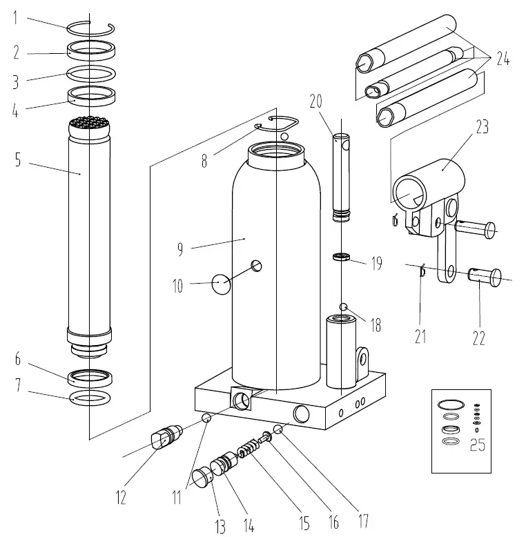 PITTSBURGH 56734 Heavy Duty Bottle Jack 8