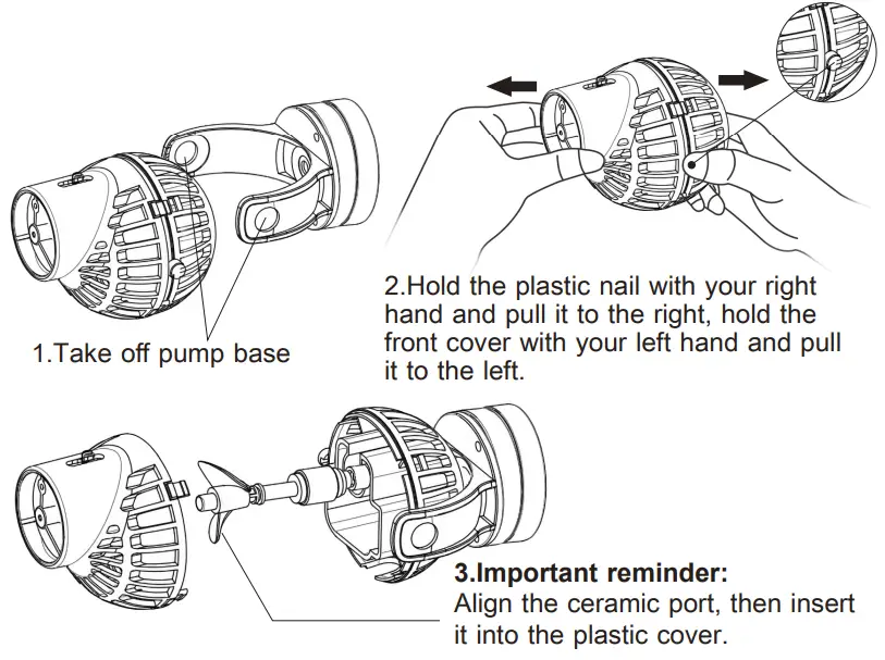 hygger HG017 Circulation and Wave Pump - pump base
