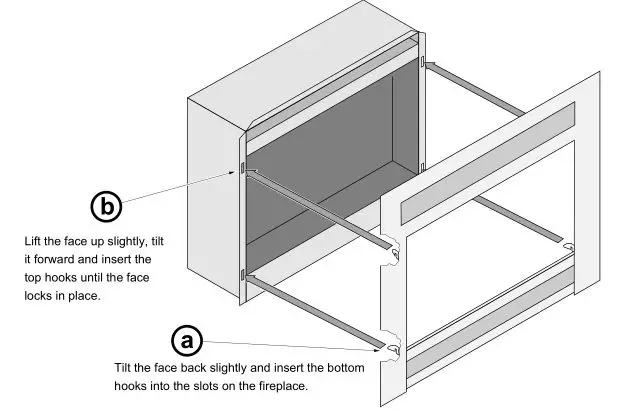 Travis 564 Electric Fireplace-Insert - FACE ATTACHMENT