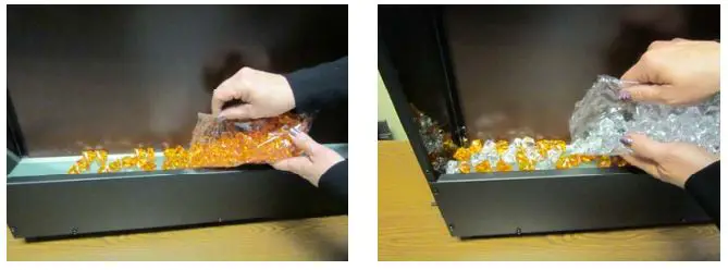 Travis 564 Electric Fireplace-Insert - Installing the Glowing Embers