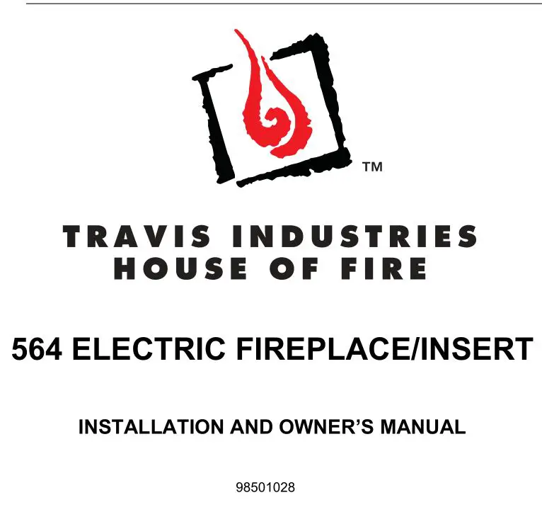 Travis 564 Electric Fireplace-Insert User Manual