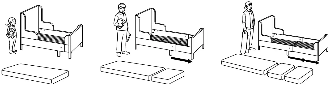 IKEA Childrens Sleep Extendable Bed - Extendable beds