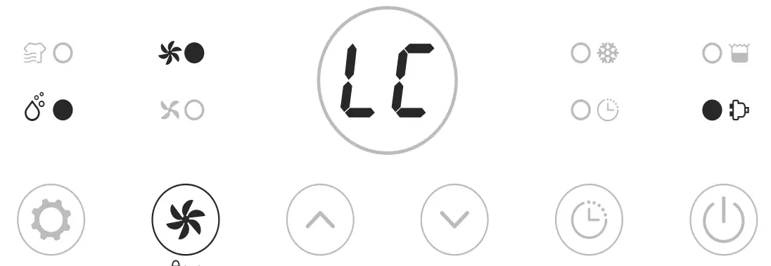 eeese 2505 Dehumidifier Valdemar - Fan Speed button 2