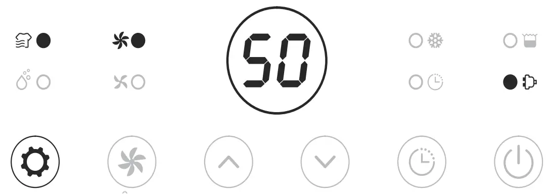 eeese 2505 Dehumidifier Valdemar - Mode button