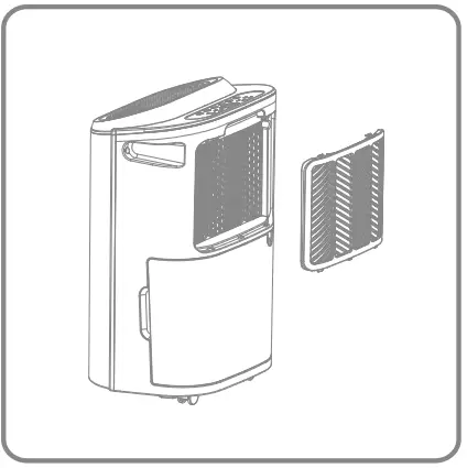 eeese 2505 Dehumidifier Valdemar - clean the filter