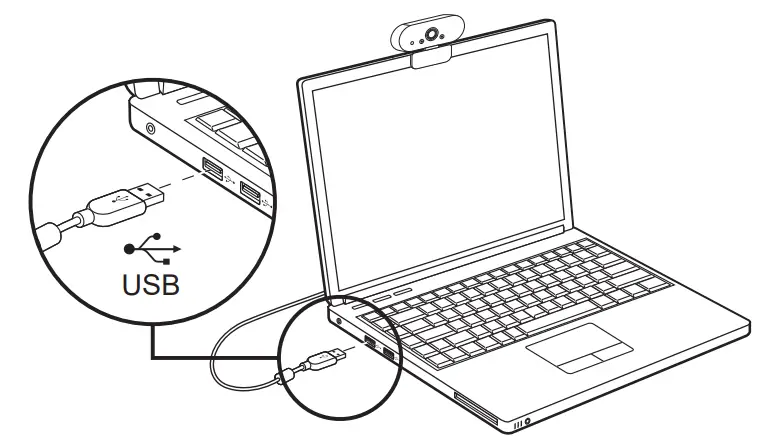 TRIPP-LITE AWC-002 USB Webcam with Microphone 1080P USB-A or USB-C - Connection