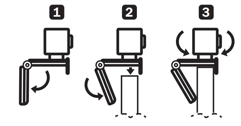 TRIPP-LITE AWC-002 USB Webcam with Microphone 1080P USB-A or USB-C - Mounting1
