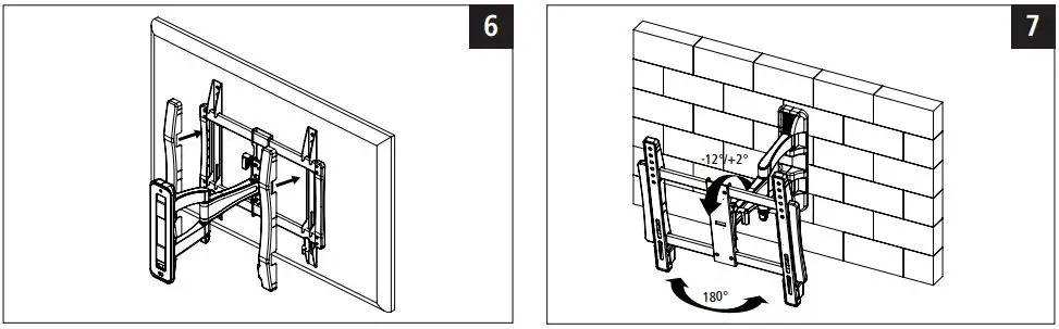 hama 00118056 TV Wall Bracket Instruction Manual - Installation
