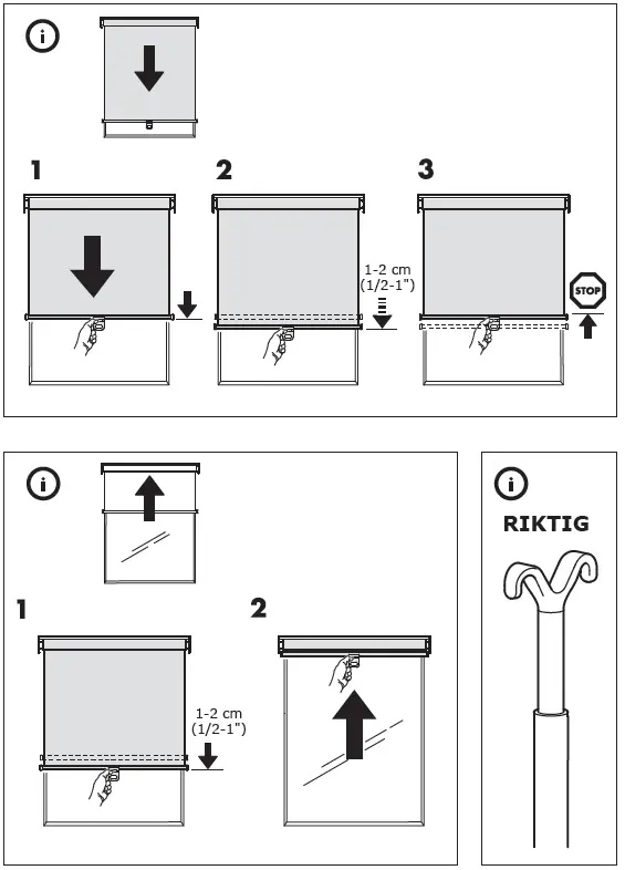 IKEA 003.810.14 TRETUR Blackout Roller Blind Instruction 11