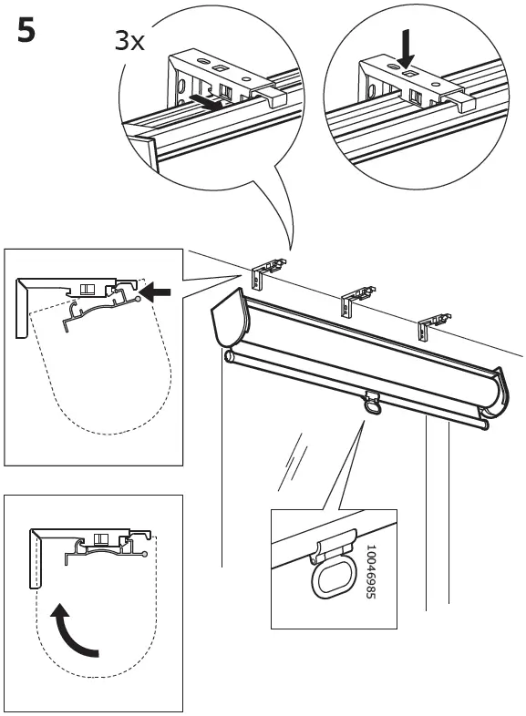 IKEA 003.810.14 TRETUR Blackout Roller Blind Instruction-9