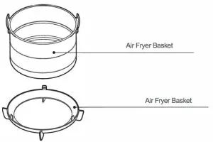 Midea MF-CN65A2 Two-In-One 5.7L Pressure Cooker and Air Fryer - Accessories