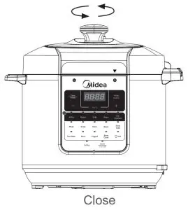 Midea MF-CN65A2 Two-In-One 5.7L Pressure Cooker and Air Fryer - Pessure Cooking Lid