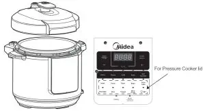 Midea MF-CN65A2 Two-In-One 5.7L Pressure Cooker and Air Fryer - Pressure Cooker Lid