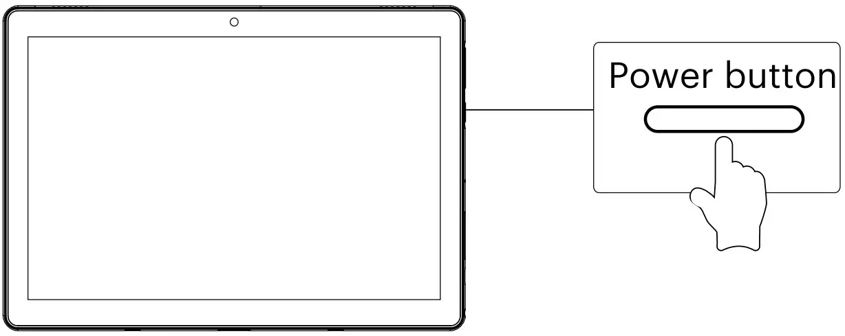 Turning on your tablet