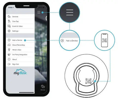 D Link DCS 8526LH Full HD Pan and Tilt Wifi Camera-Add the Device