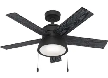 Hunter 51139 Lilliput 44 Inch Matte Black LED Indoor Ceiling Fan with Light - Cover