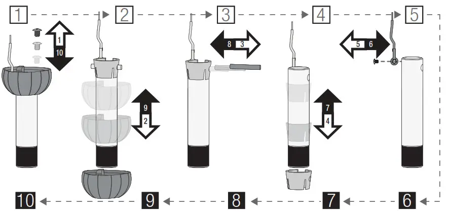 Hunter 51139 Lilliput 44 Inch Matte Black LED Indoor Ceiling Fan with Light - Downrod 1