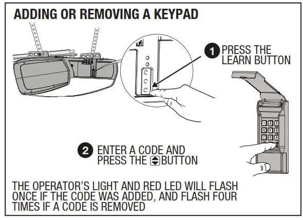 LINEAR LDCO 841 Wifi Operator- REMOVING A KEYPAD