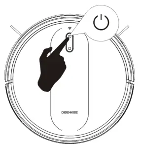 DEENKEE D30 Robotic Vacuum Cleaner - POWER ON