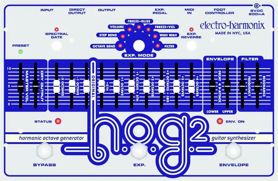 electro harmonix HOG2 BUNDLE Hog 2 Harmonic Octave Generator Synthesizer