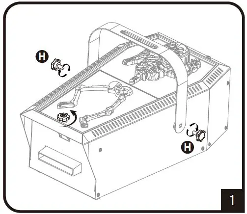 HOME ACCENTS Holiday FM400-NSH 400W Skeleton Coffin Low-Lying Fog Machine 2