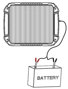 FIG 3 Connect SCA solar maintenance charger to battery