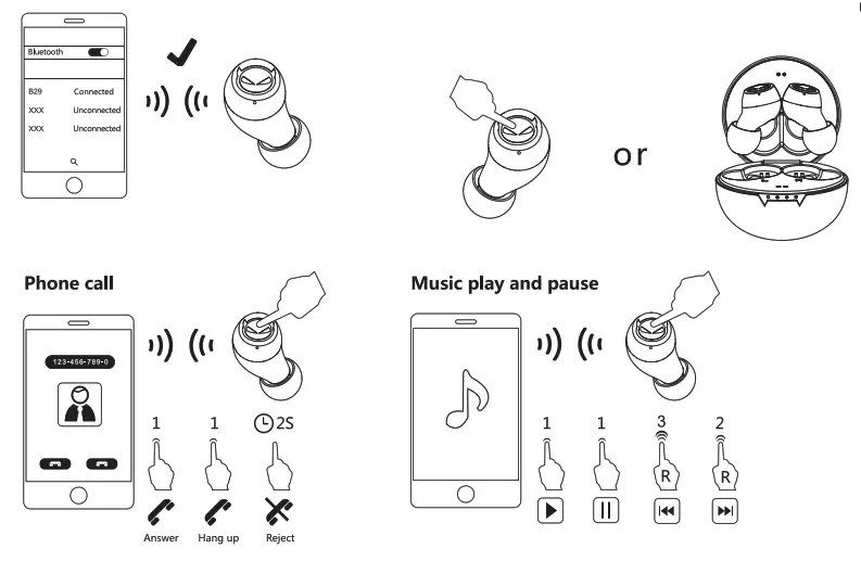 Shenzhen Ziran Technology B29 True Wireless Earbuds - pairing 2