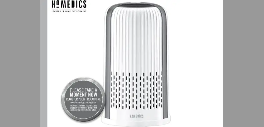Homedics Total Clean Air Purifier Instruction Manual