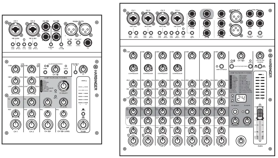 HARBINGER LX8 Mixing Console - fig