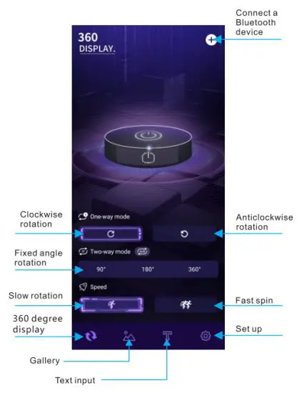 Shenzhen Haocaiyang Technology HZP 001 Display Smart Electric Rotating Disc with APP - fig 2
