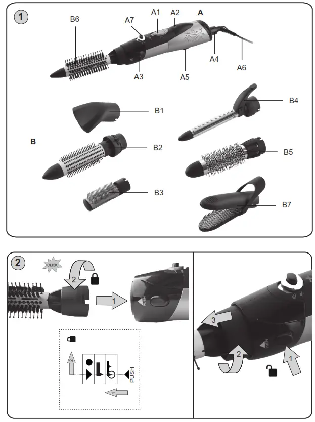 eta 7322 Rosalia Hot Air Multi Purpose Brush - fig