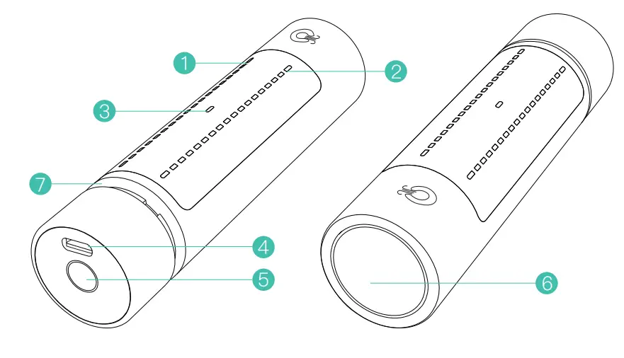 OPUMP LM B001 Smart Breathing Trainer - Product Diagram