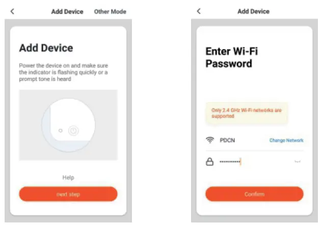 Simpled WF-SP WiFi Camera Doorbell User Manual - Choose Next step