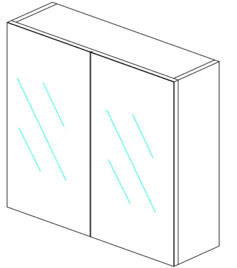 HARPER BeBa 25987 Mirrored Bathroom Cabinet