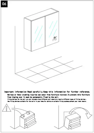 HARPER BeBa 25987 Mirrored Bathroom Cabinet - figure 6
