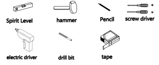 HARPER BeBa 25987 Mirrored Bathroom Cabinet - tools